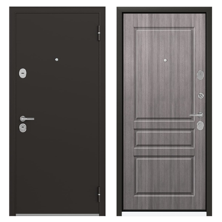 Дверь металлическая Контрол Мария, 960 мм, левая, цвет серый дуб