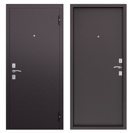 Дверь металлическая Стеф Блок, 960 мм, левая, цвет коричневый