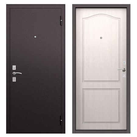Дверь металлическая Стеф, 860 мм, левая, цвет лиственница белая
