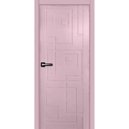 Дверь межкомнатная глухая Верде, 200x80 см, эмаль, цвет розовый, с фурнитурой