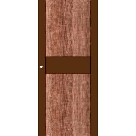 Дверь межкомнатная остеклённая Арт Лайн 60x200 см цвет какао/холст