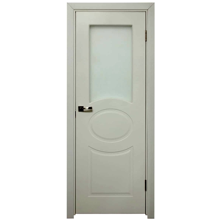 Дверь межкомнатная остеклённая Дэлия 80x200 см цвет белый