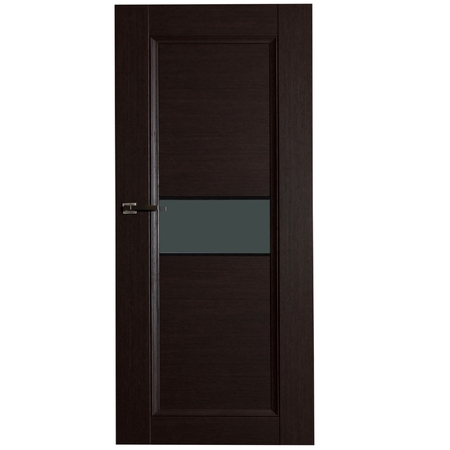 Дверь межкомнатная остеклённая Конкорд cpl 90x200 см цвет черный дуб