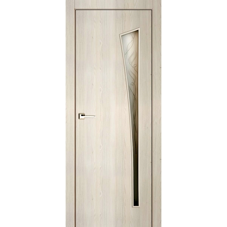Дверь межкомнатная остекленная ламинированная Белеза
