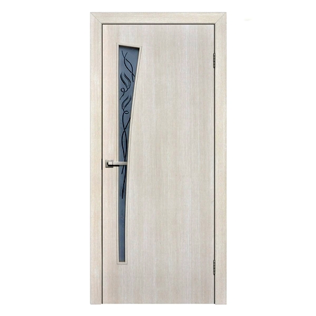 Дверь межкомнатная остеклённая ламинированная Белеза 60x200 см цвет белый дуб