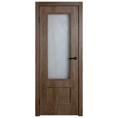 Дверь межкомнатная остеклённая Престиж 90x200 см цвет натуральный дуб