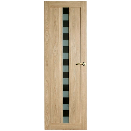 Дверь межкомнатная остеклённая Риволо 70x200 см цвет натуральный дуб