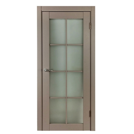 Дверь межкомнатная остеклённая с фурнитурой Пьемонт 70х200 см, Hardflex, цвет платина светлая