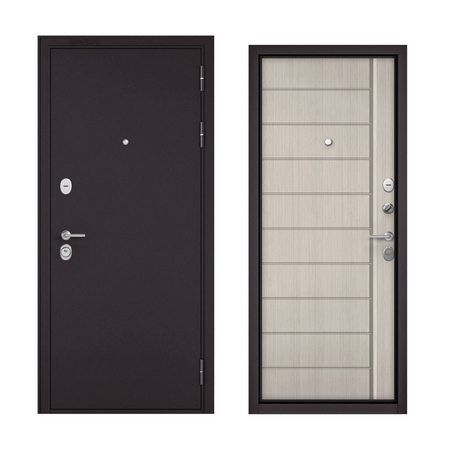 Дверь входная металлическая Бульдорс Mass 90, 960х2050 мм, правая, цвет ларче бьянко