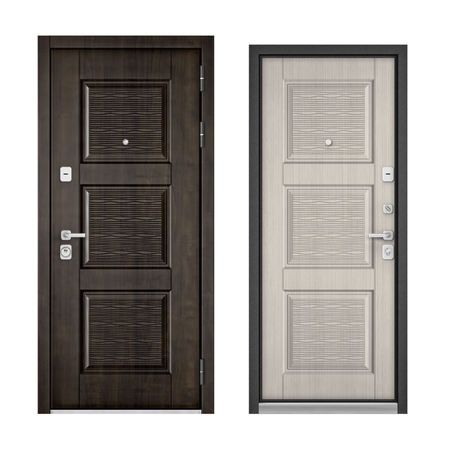 Дверь входная металлическая Бульдорс Premium 90, 960х2050 мм, правая, цвет ларче бьянко
