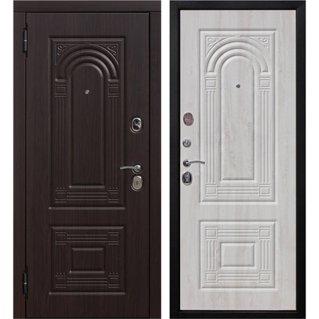 Дверь входная металлическая Флоренция, 860 мм, левая, цвет белёный дуб