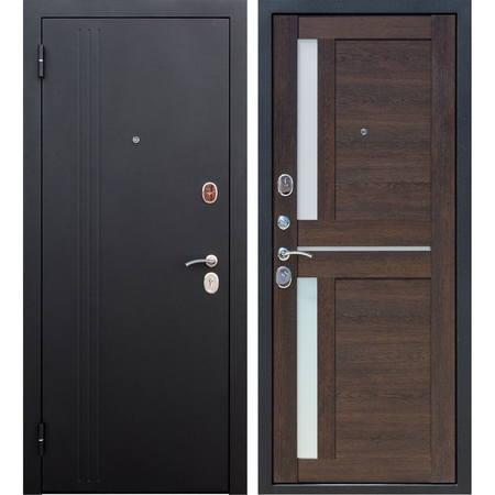 Дверь входная металлическая Нью-Йорк Каштан мускат 960х2050 мм, левая