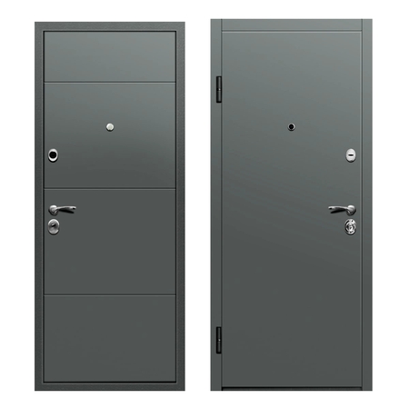 Дверь входная металлическая покрытие эмаль Urban 870 мм правая, цвет серый