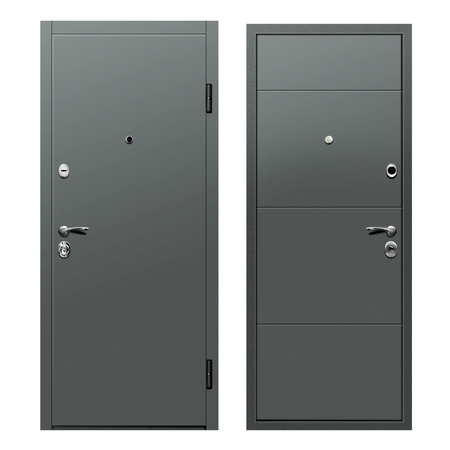Дверь входная металлическая покрытие эмаль Urban 970 мм левая, цвет серый