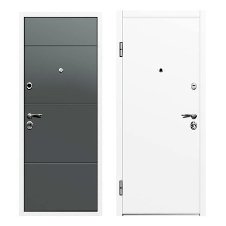 Дверь входная металлическая покрытие эмаль Urban 970 мм правая, цвет белый