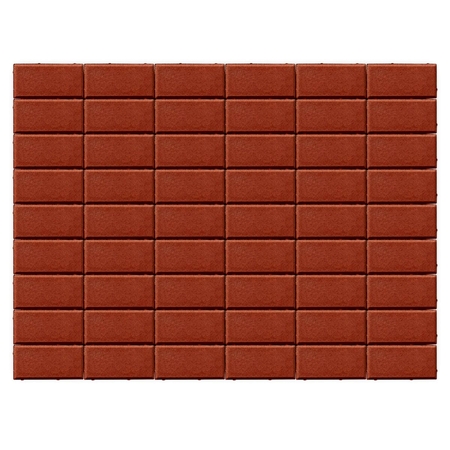 Плитка тротуарная прямоугольная Braer 200х100x60 мм цвет красный