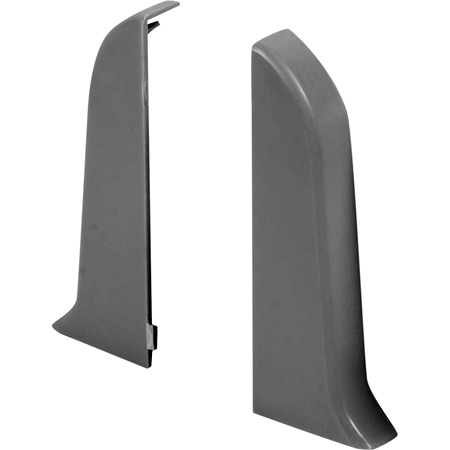 Заглушка для плинтуса левая и правая «Серый», высота 60 мм, 2 шт.