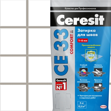 Затирка для узких швов Ceresit CE 33 «Comfort», ширина шва 2-6 мм, 2 кг, сталь, цвет сиена